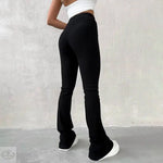 Women Clothing Autumn High Waist Slim-Fit All-Matching Slightly Flared Casual Trousers - Quality Home Clothing| Beauty