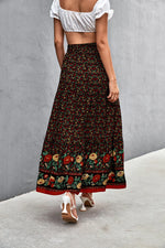 Women Clothing Spring Summer High Waist Floral Long Skirt - Quality Home Clothing| Beauty