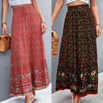 Women Clothing Spring Summer High Waist Floral Long Skirt - Quality Home Clothing| Beauty