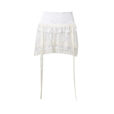 Women Clothing Summer Sexy Sexy Sexy Lace Stitching Low Waist French Sweet Skirt - Quality Home Clothing| Beauty