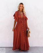Women Summer Vacation Short Sleeve A Line Maxi Dress - Quality Home Clothing| Beauty