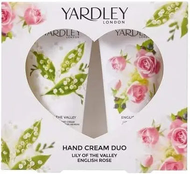 Yardley Hand Cream Gift Set 50ml Lily of The Valley + 50ml Rose - QH Clothing