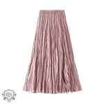 A-Line High-Rise Pleated Midi Skirt - QH Clothing