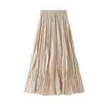 A-Line High-Rise Pleated Midi Skirt - QH Clothing