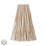 A-Line High-Rise Pleated Midi Skirt - QH Clothing