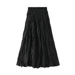 A-Line High-Rise Pleated Midi Skirt - QH Clothing