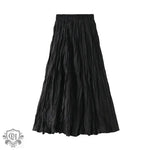 A-Line High-Rise Pleated Midi Skirt - QH Clothing