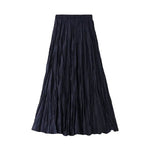 A-Line High-Rise Pleated Midi Skirt - QH Clothing