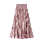 A-Line High-Rise Pleated Midi Skirt - QH Clothing