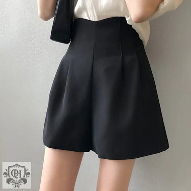 Double High Waist Korean Summer Shorts - QH Clothing