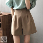 Double High Waist Korean Summer Shorts - QH Clothing