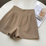 Double High Waist Korean Summer Shorts - QH Clothing