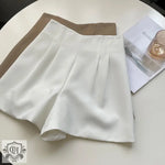 Double High Waist Korean Summer Shorts - QH Clothing