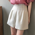 Double High Waist Korean Summer Shorts - QH Clothing