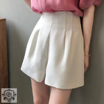 Double High Waist Korean Summer Shorts - QH Clothing