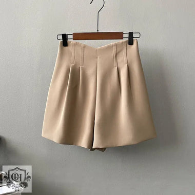 Double High Waist Korean Summer Shorts - QH Clothing