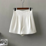 Double High Waist Korean Summer Shorts - QH Clothing