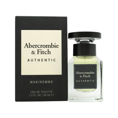 Abercrombie & Fitch Authentic Man Eau de Toilette 30ml Spray showcasing Fitch Authentic scent