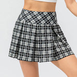 Active Checkered Pleated Skirt - QH Clothing