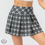 Active Checkered Pleated Skirt - QH Clothing