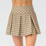 Active Checkered Pleated Skirt - QH Clothing