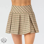 Active Checkered Pleated Skirt - QH Clothing