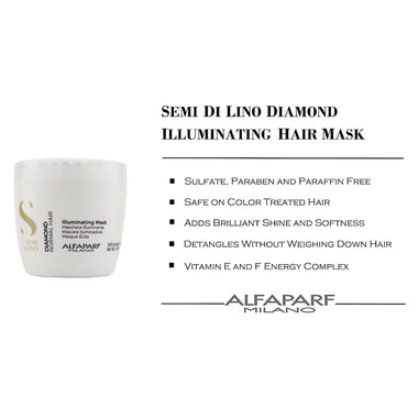 Alfaparf Semi Di Lino Diamond Normal Hair Illuminating Mask 500ml - Hair Care