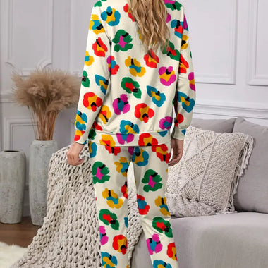 Colorful floral print onesie pajama set for relax relax in styles and euro sizes