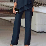 Asymmetric Short Sleeve Top & Matching Trousers - Clothing