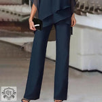 Asymmetric Short Sleeve Top & Matching Trousers - Clothing