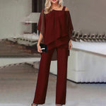 Asymmetric Short Sleeve Top & Matching Trousers - Clothing