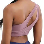 Asymmetric Shoulder Sports Bra - QH Clothing