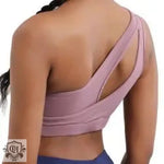 Asymmetric Shoulder Sports Bra - QH Clothing