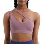 Asymmetric Shoulder Sports Bra - QH Clothing