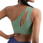 Asymmetric Shoulder Sports Bra - QH Clothing