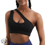 Asymmetric Shoulder Sports Bra - QH Clothing