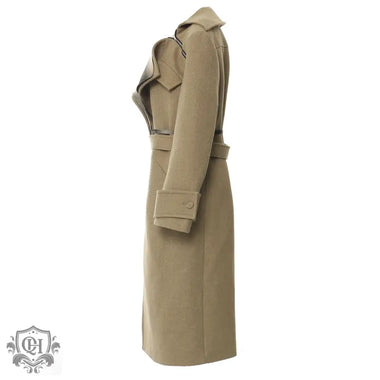 Spring Woolen Trench Coat - QH Clothing