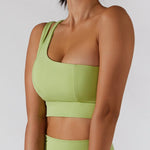 Asymmetrical Double Strap Yoga Bra - QH Clothing