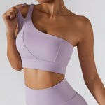 Asymmetrical Double Strap Yoga Bra - QH Clothing