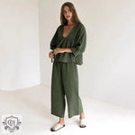 Autumn Comfort Bow Loungewear - QH Clothing