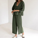 Autumn Comfort Bow Loungewear - QH Clothing