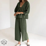 Autumn Comfort Bow Loungewear - QH Clothing