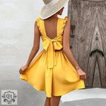 Backless Swing Beach Dress - QH Clothing