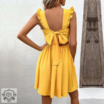 Backless Swing Beach Dress - QH Clothing