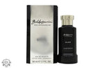 Black Baldessarini Eau de Toilette 50ml Sprej with packaging box displayed elegantly