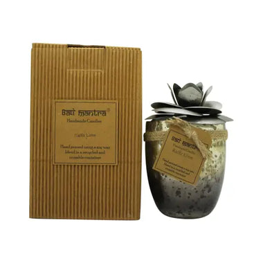 Bali Mantra Camellia Glass Silver Candle 500g - Kaffir Lime - Shower & Body Care