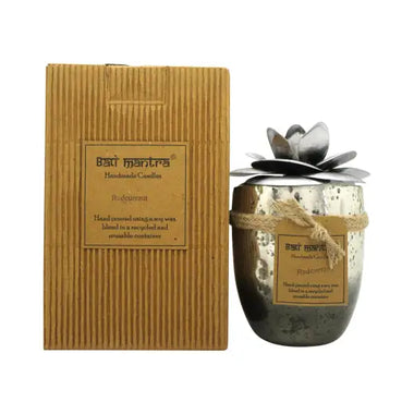 Bali Mantra Camellia Glass Silver Candle 500g - Redcurrant - Shower & Body Care