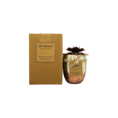 Bali Mantra Hibiscus Glass Copper Candle 500g - French Vanilla - Shower & Body Care