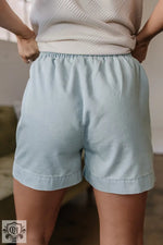 Beau Blue Light Wash Pocketed Wide Leg Denim Shorts - Bottoms/Denim Shorts