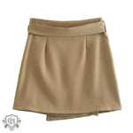 Belted Elegant High Waist Skirt - QH Clothing